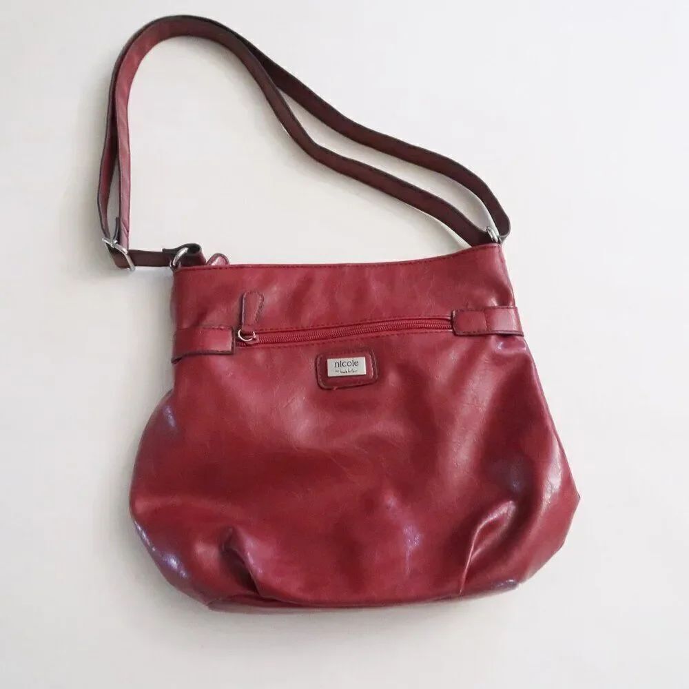 Nicole Miller Red Handbag - Picture 7 of 10